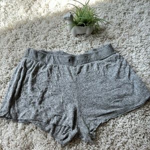 Olivia Rae light grey adjustable stretchy cozy fleece tomboy boy short s…